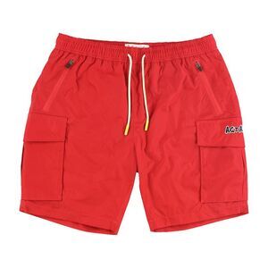 AGtawh Mens Cargo Pocket Casual Walking Shorts, Red, NWT
